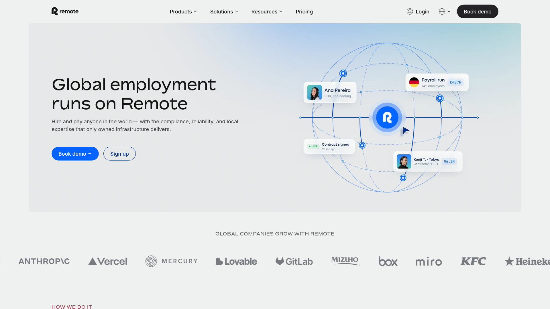 Screenshot of the Remote page analyzed in this UX review