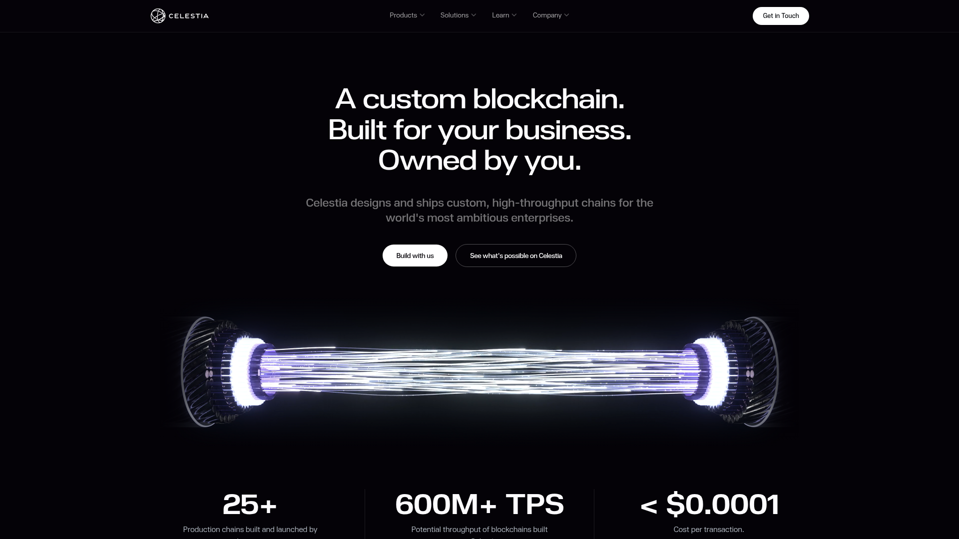 Screenshot of the Celestia page analyzed in this UX review