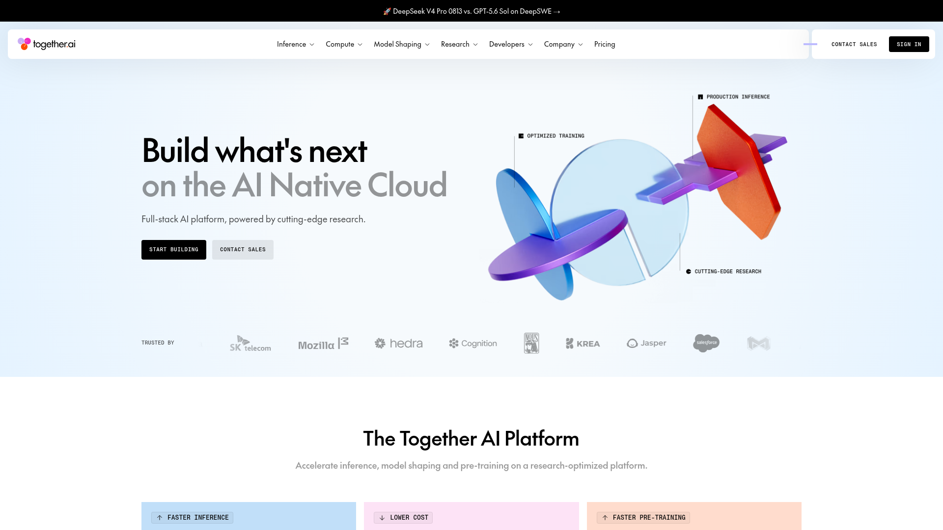 Screenshot of the Together page analyzed in this UX review
