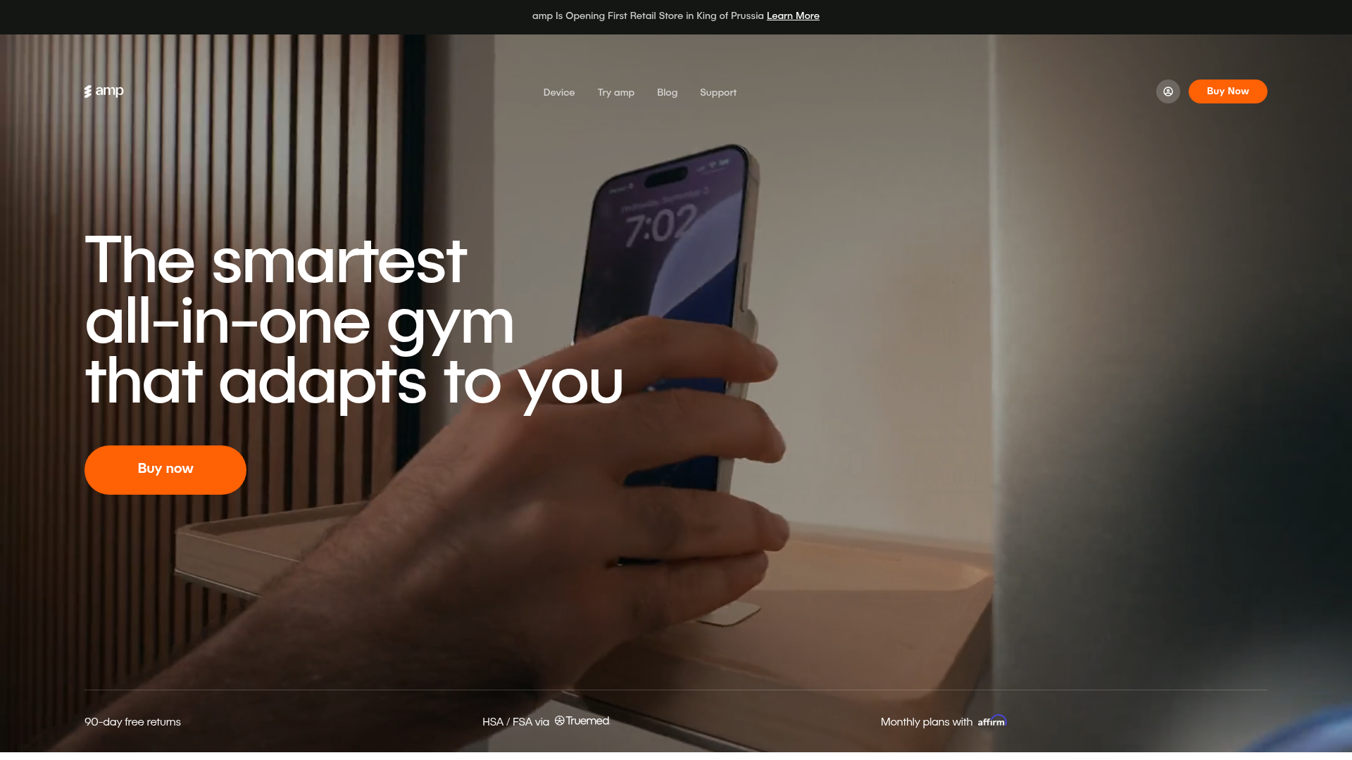 Screenshot of the Amp page analyzed in this UX review